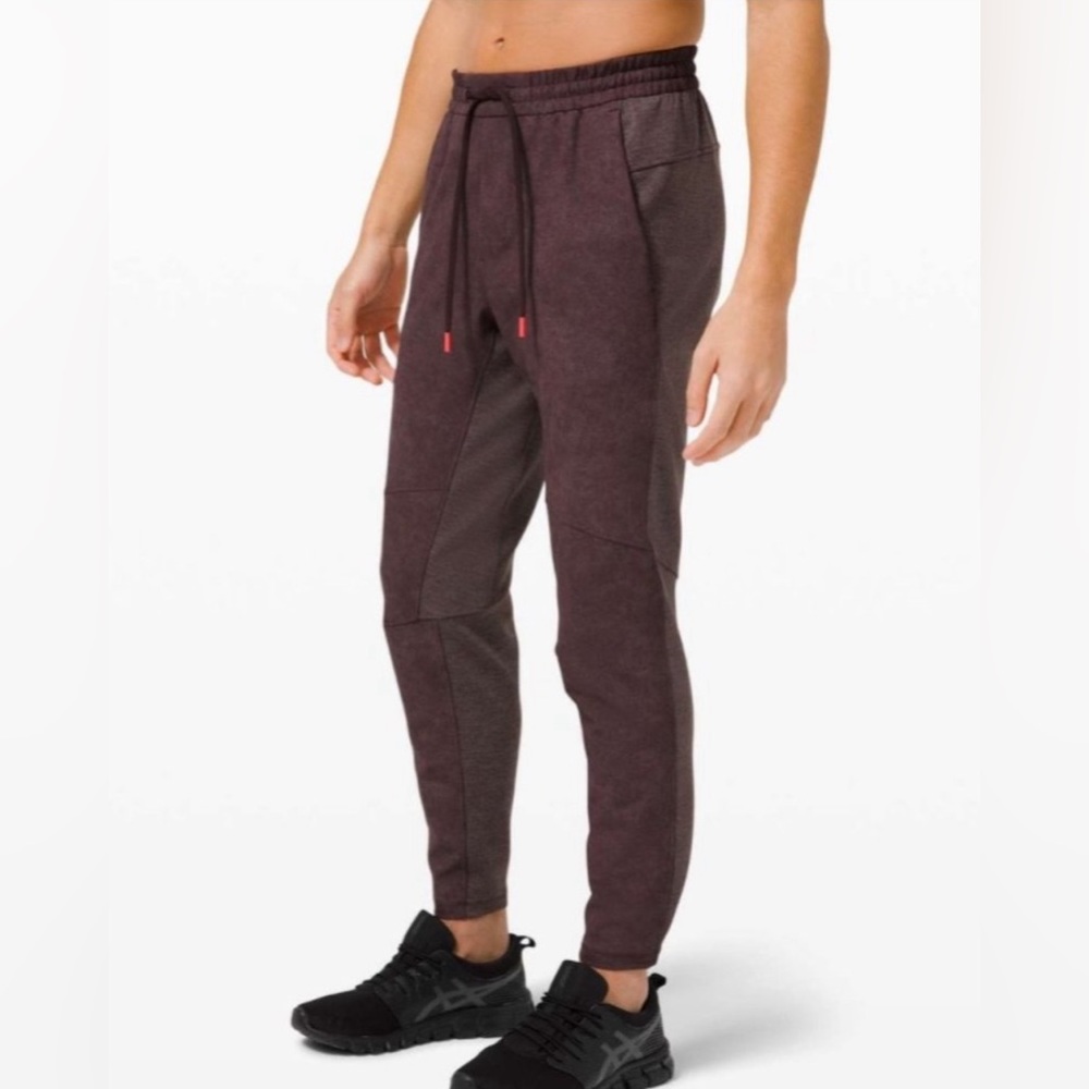 Lululemon Athletica Burgundy Sweatpants with Tapered Legs